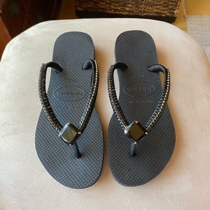 NOT FOR SALE!    Brand New, Flip Flops, Never Worn, Hand Decorated